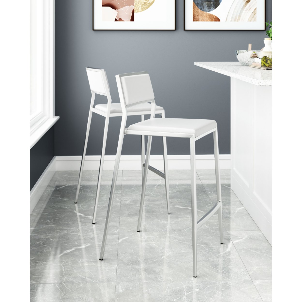 Zuo Modern Dolemite Counter Chair (Set of 2)