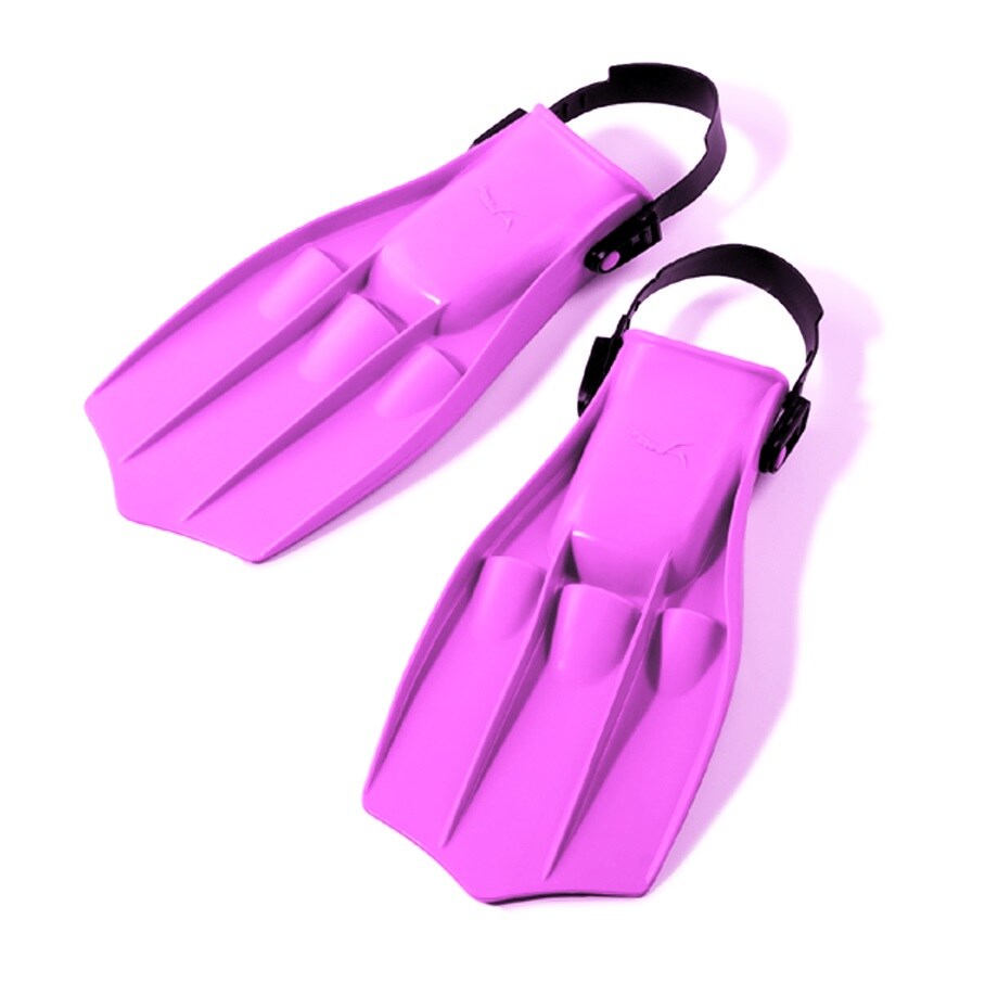 Swim Central Florescent Pink Dolphin Recreational Children's Swim Fins 11.25" - Medium
