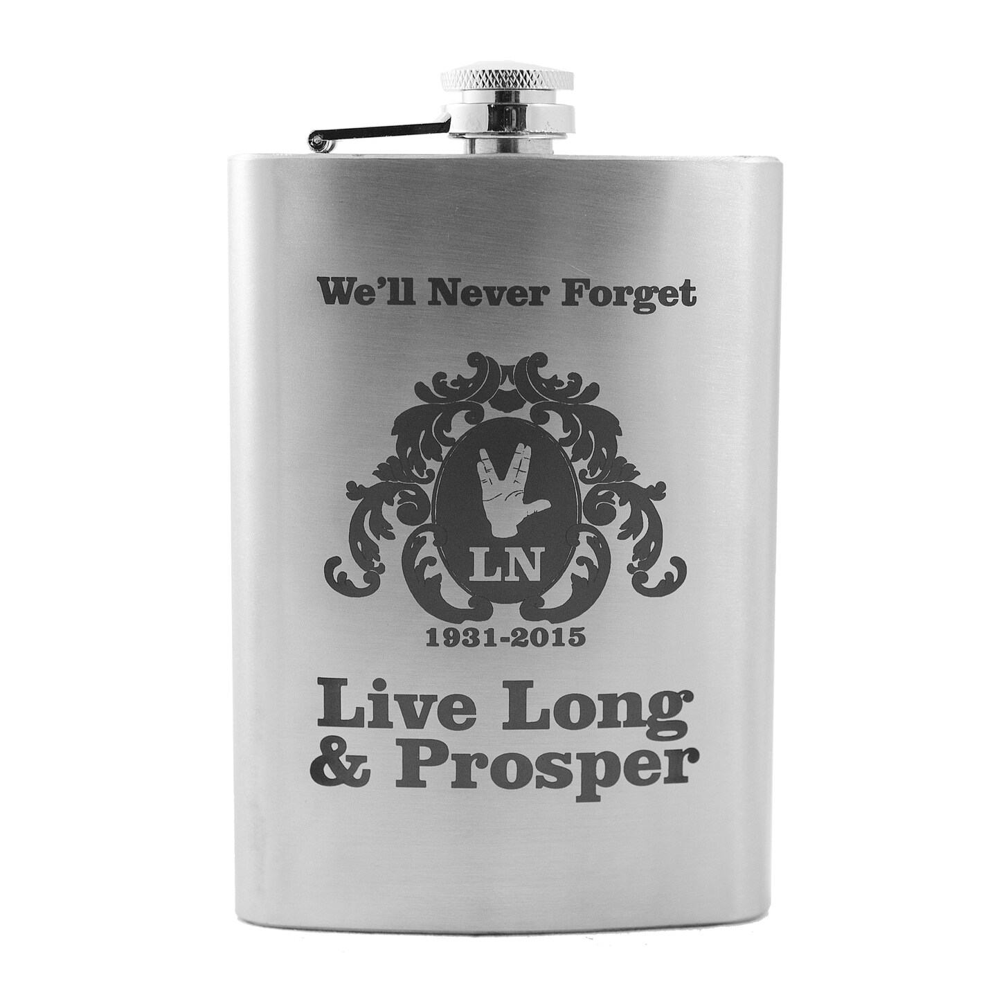 8oz LN Live Long and Prosper Stainless Steel Flask