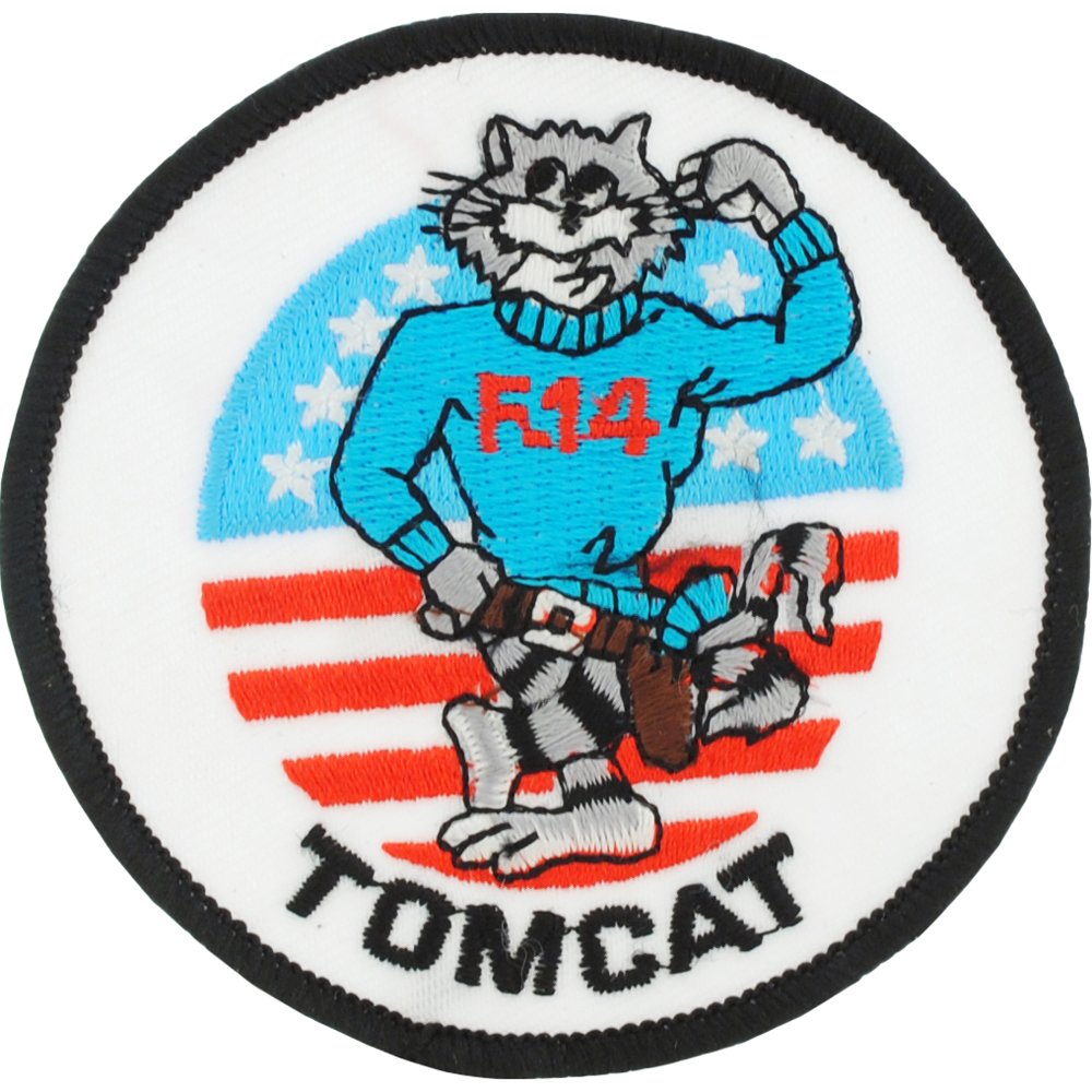 U.S. Navy F-14 Tomcat Patch Blue & White 3