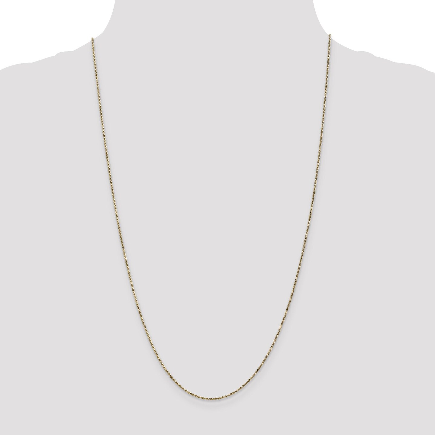 14K Yellow Gold 1mm Rope Chain Jewelry 16&#x22; FindingKing