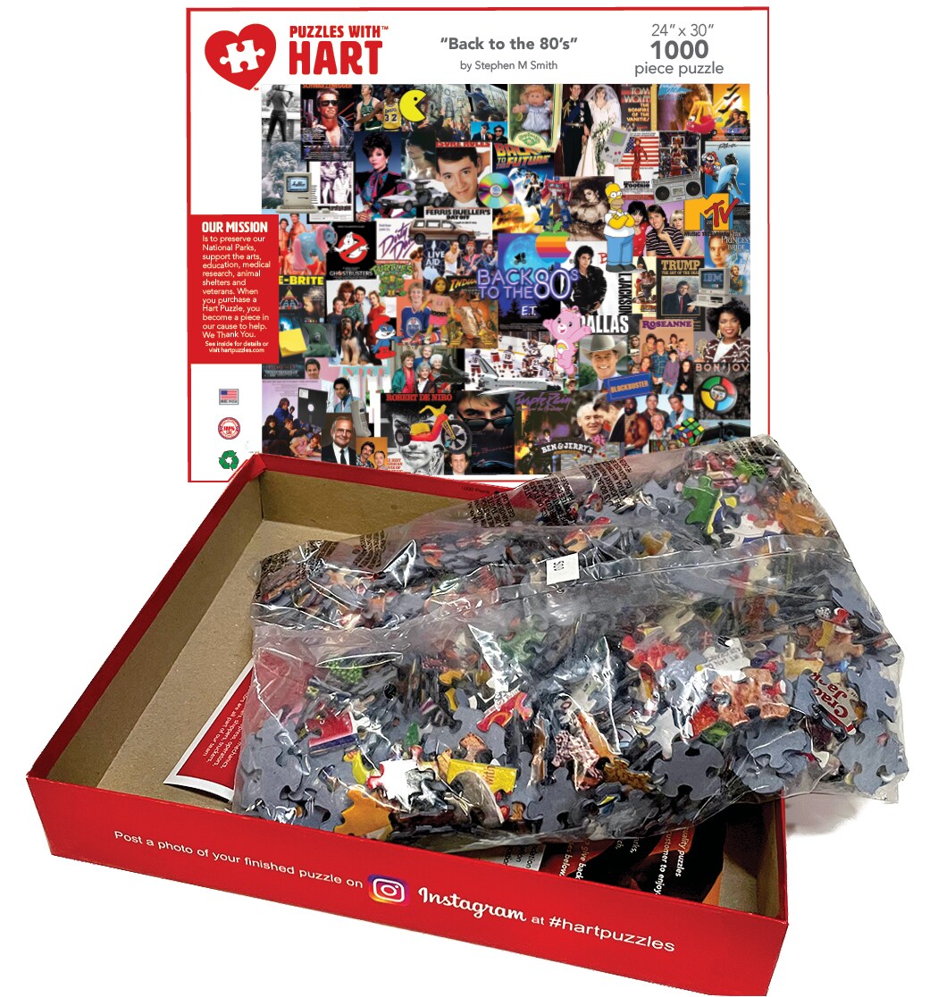 Hart 24&#x22;x30&#x22; 1000 pc Premium Jigsaw Puzzle - Back to the 80&#x27;s by Steve Smith