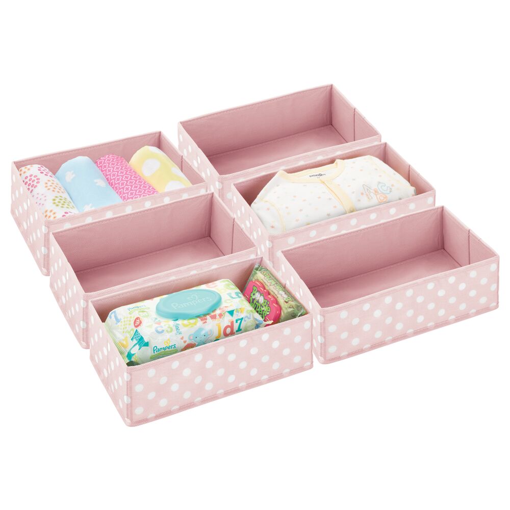 mDesign Fabric Baby Nursery Drawer Organizer Bins, 6 Pack | Michaels