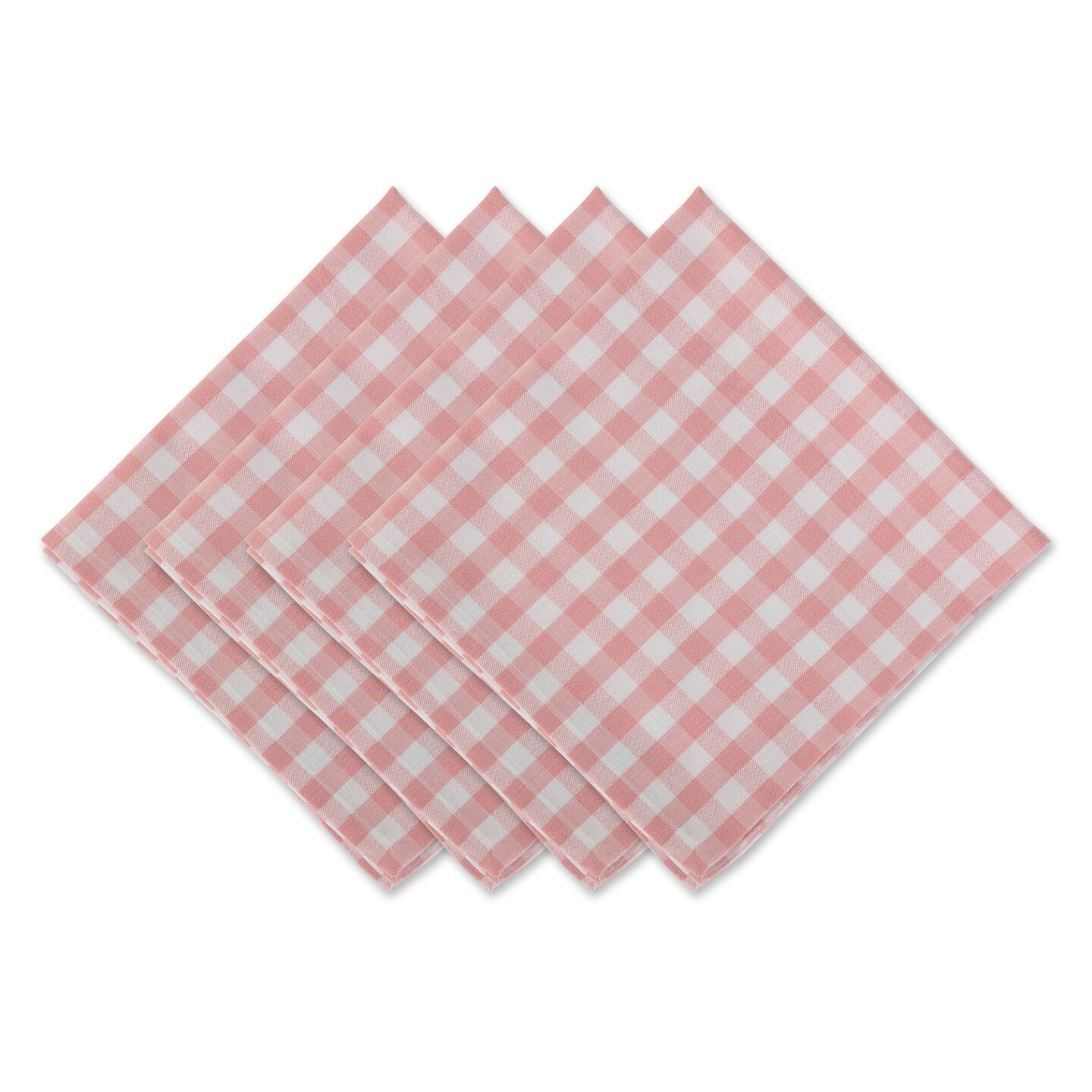 Pink &#x26; White Gingham Napkin Set/4