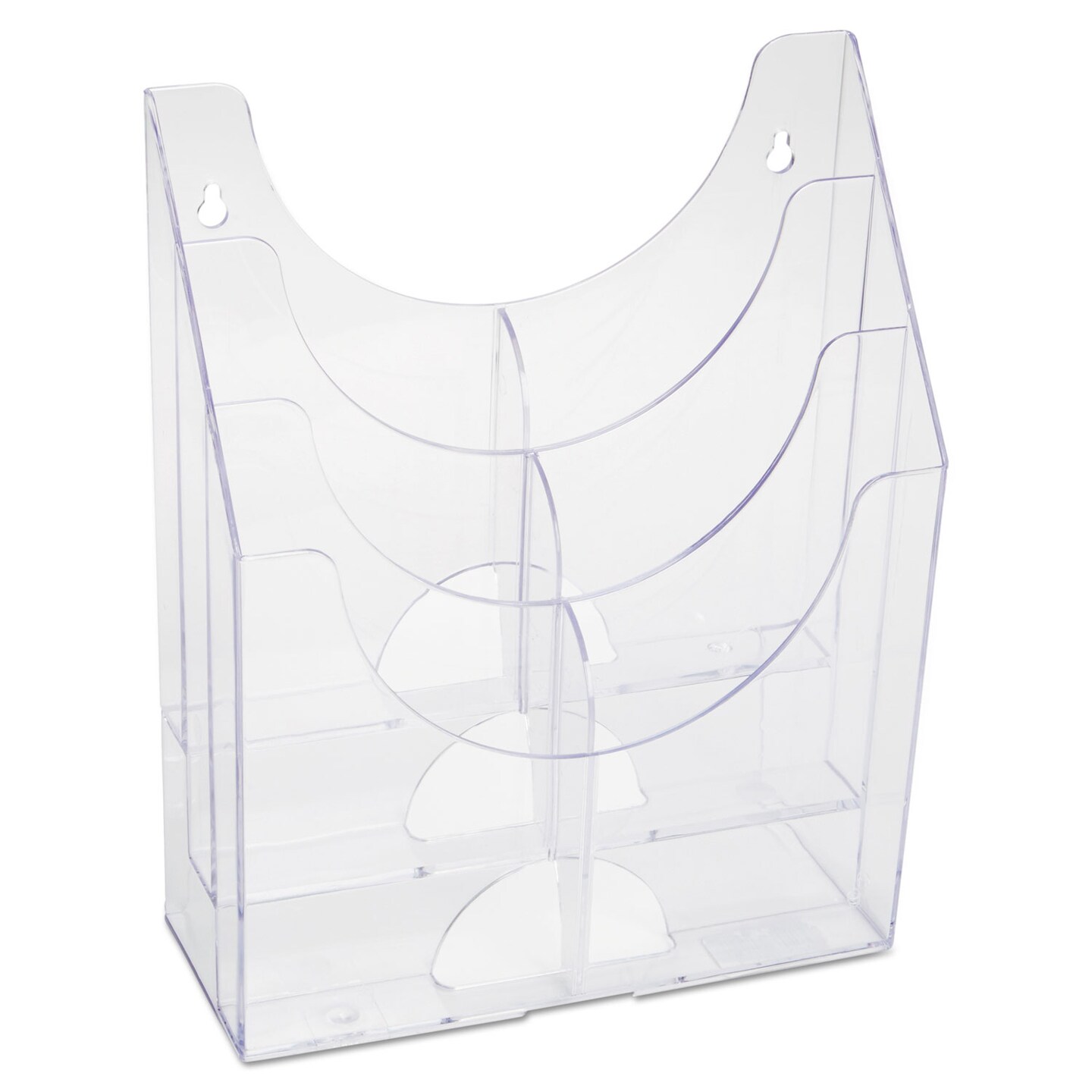 Rubbermaid Optimizers Multipurpose Six-Pocket Organizer 9.75w x 4.25d x 12h Clear