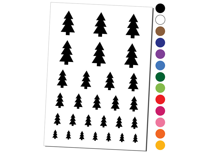 Pine Tree Temporary Tattoo Water Resistant Fake Body Art Set Collection