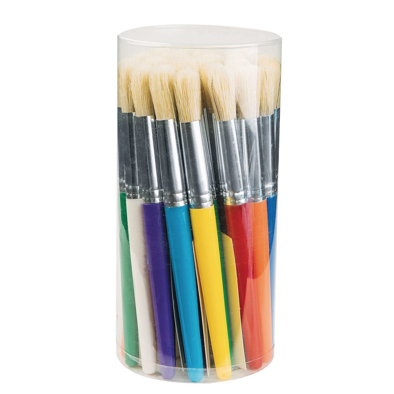 S&S Worldwide Stubby Paint Brushes, Colored Handles, Easy to Hold