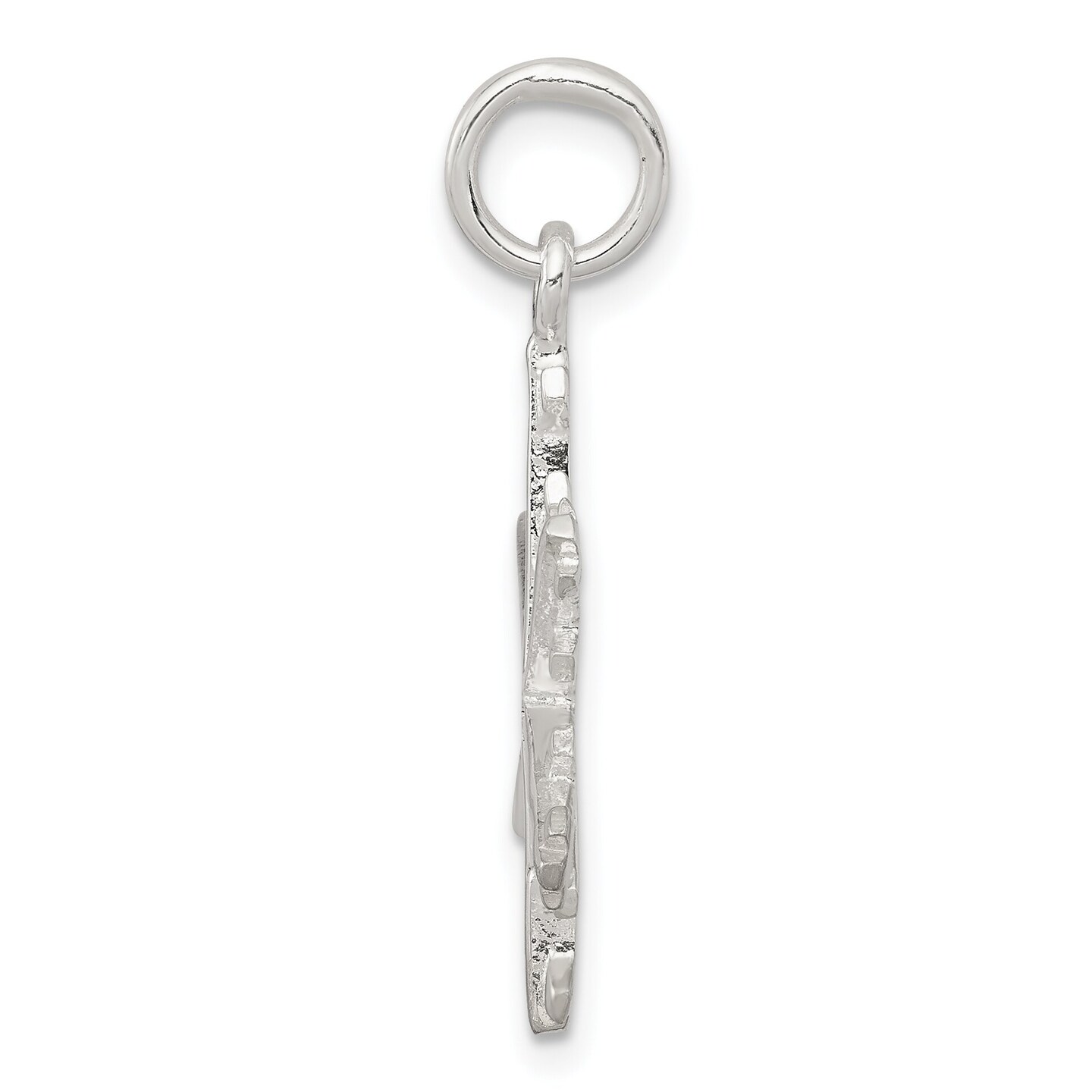 Sterling Silver Snowflake Jewelry Charm Winter 28 X 18mm