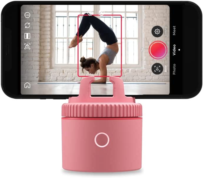 Pivo Pod Lite Auto Face Tracking Phone Holder, 360° Rotation, Handsfree Video Recording - Pink
