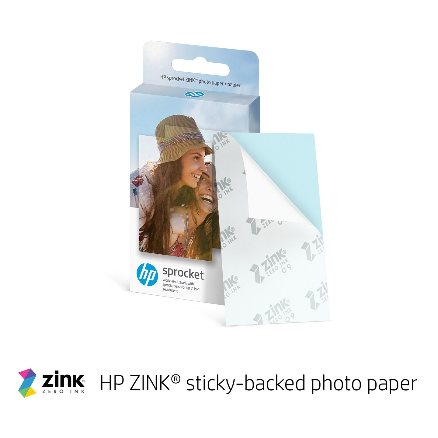 HP Sprocket Sticky Back Zink Photo Paper 2x3, Photo Paper Compatible with HP Sprocket Photo Printers