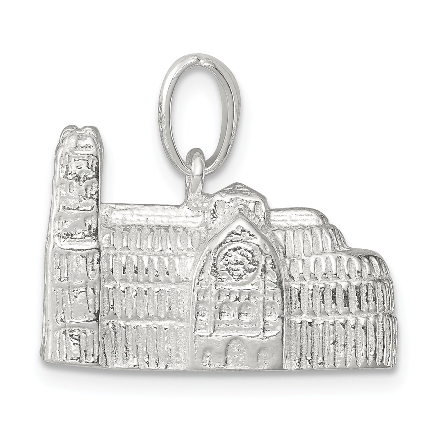 Sterling Silver Westminster Abbey Charm Pendant Jewelry 15mm x 20mm