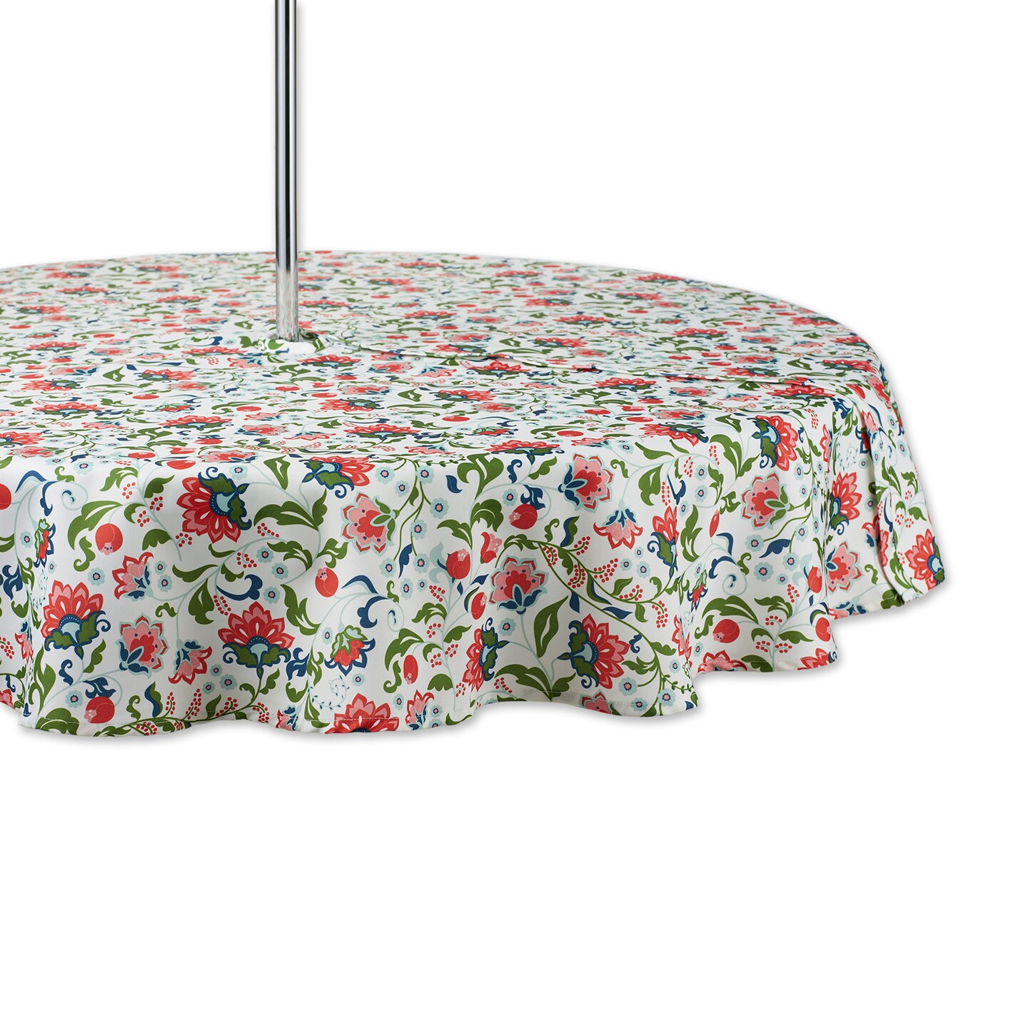 DII Garden Floral Print Outdoor Tablecloth With Zipper 60 Round