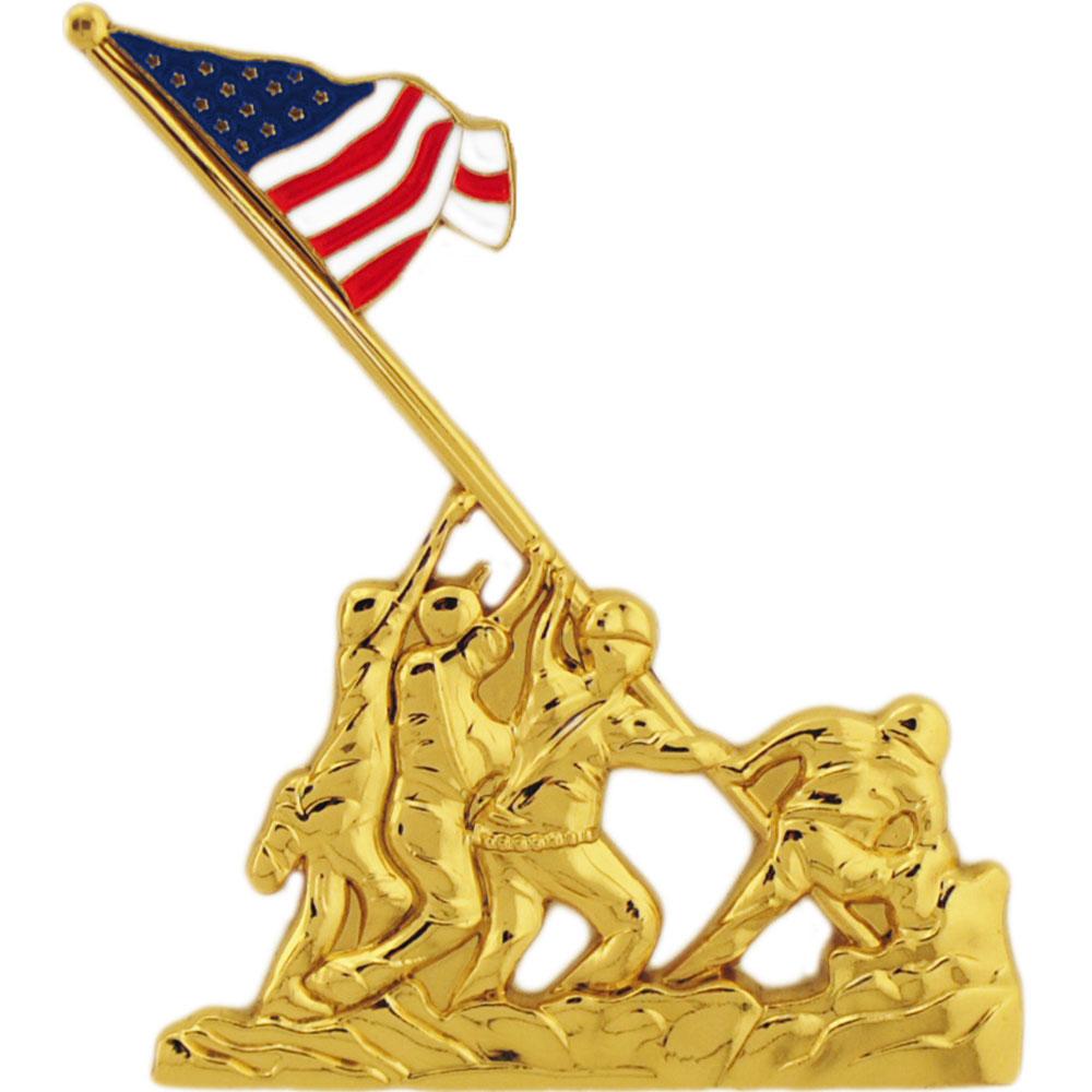 U.S.M.C. Iwo Jima Flag Raising Pin 2&#x22;