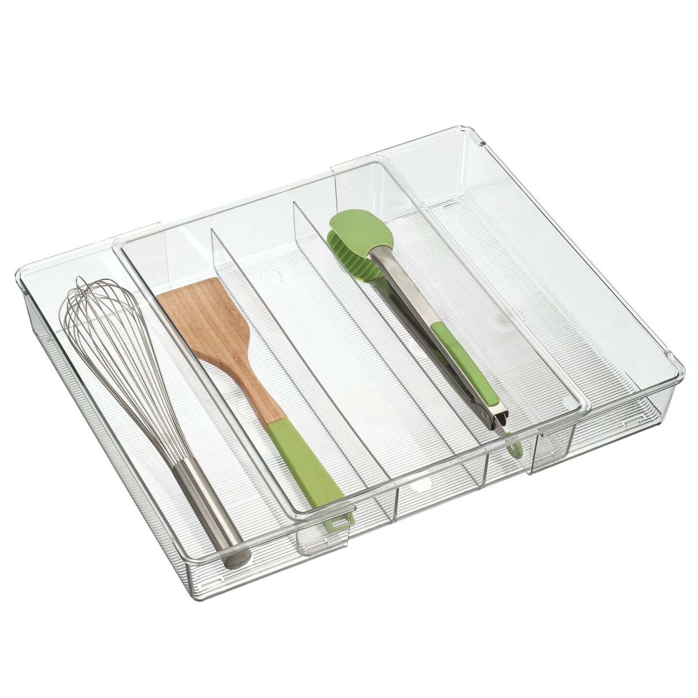 mDesign Plastic Adjustable/Expandable Drawer Storage Organizer