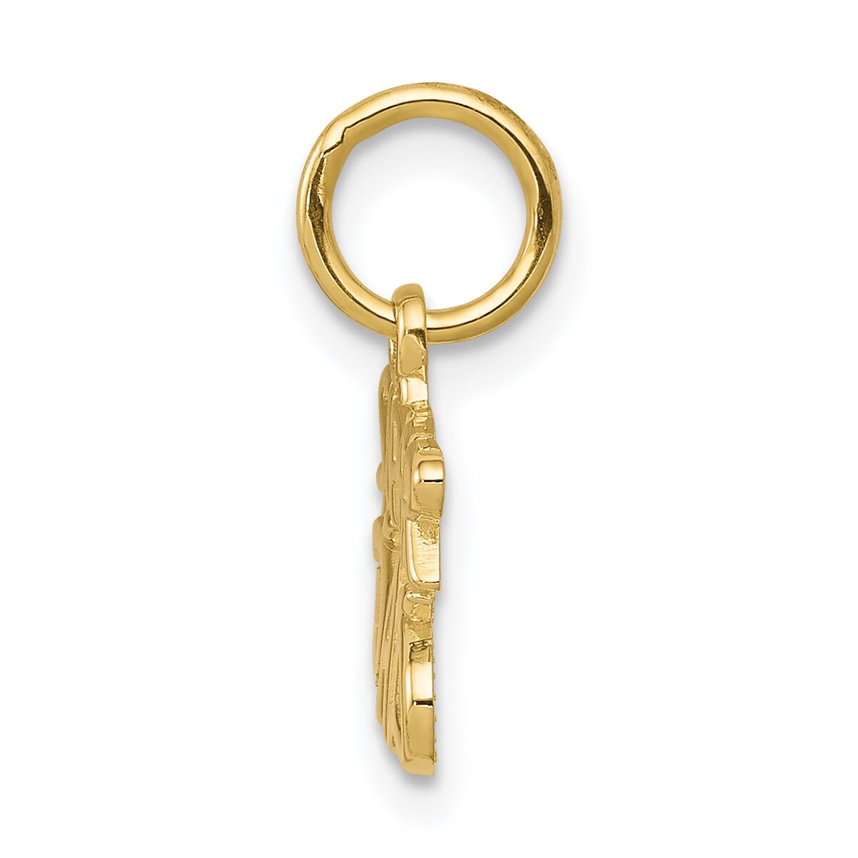 10K Yellow Gold Super Dad Charm Daddy Father Pendant Jewerly 15mm x 17mm
