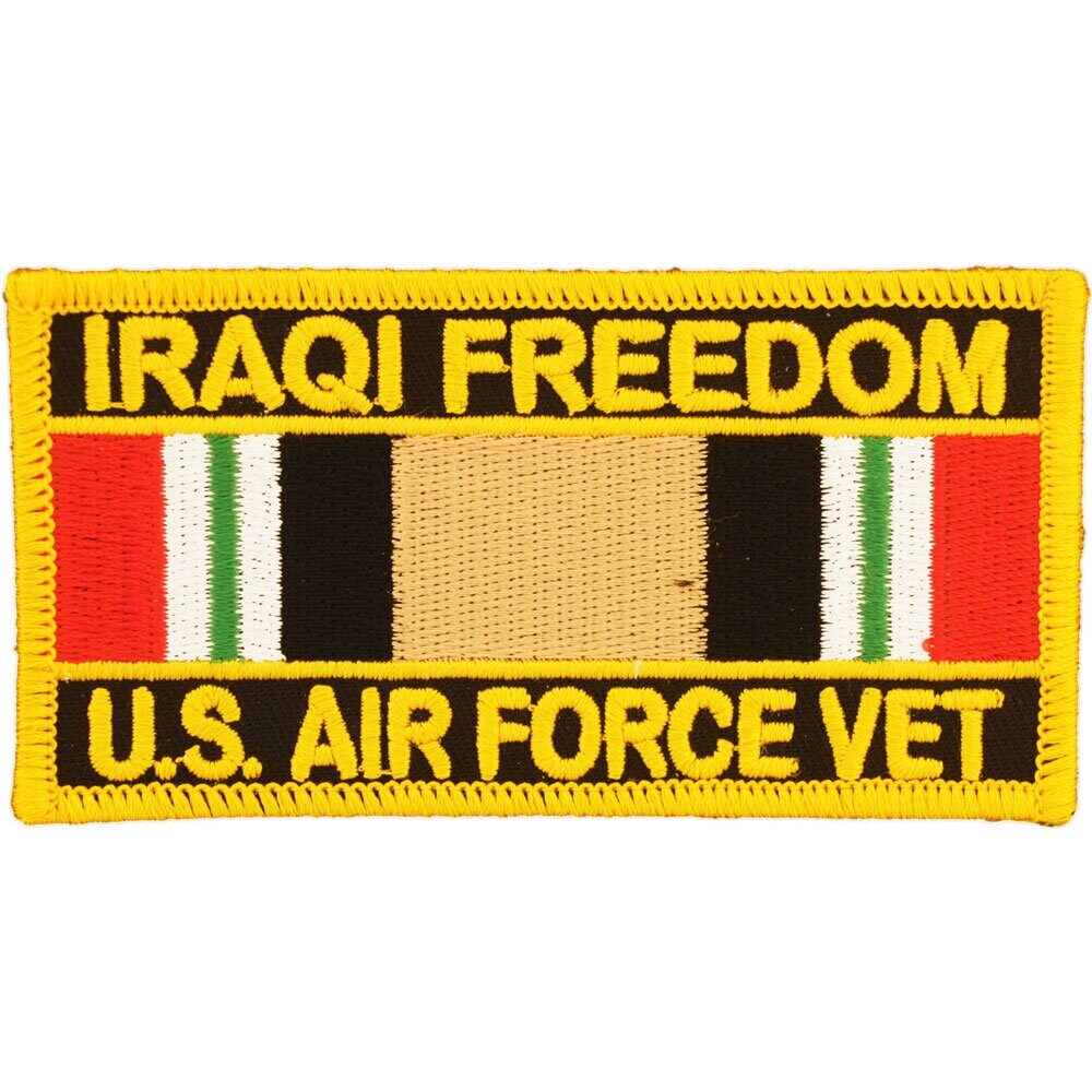 Iraqi Freedom US Air Force Vet Service Ribbon Patch (4&#x22;X2-1/8&#x22;)