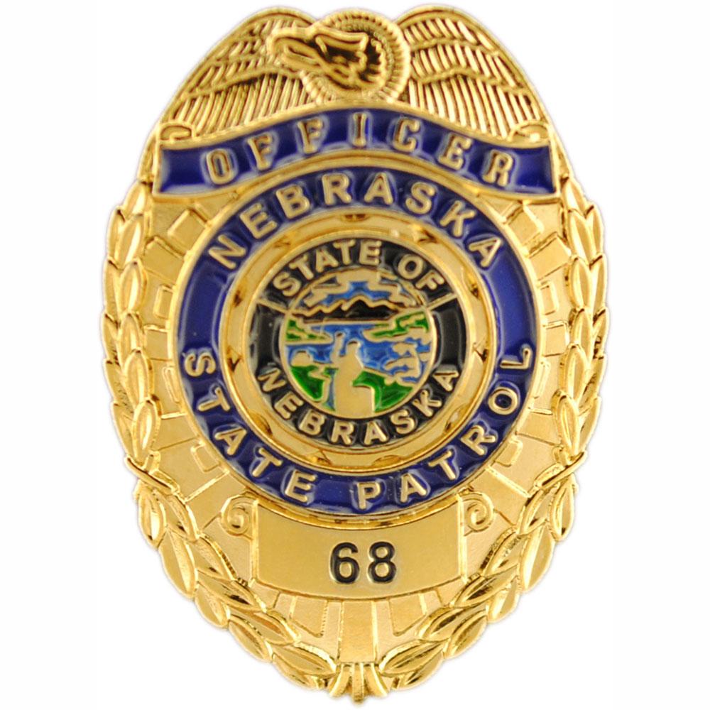 Nebraska State Police Badge Pin 1&#x22;