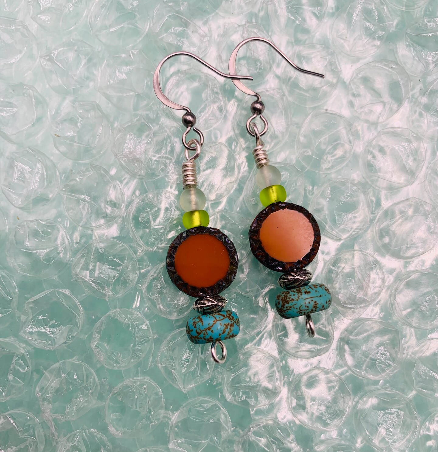 Burnt hot sale orange earrings