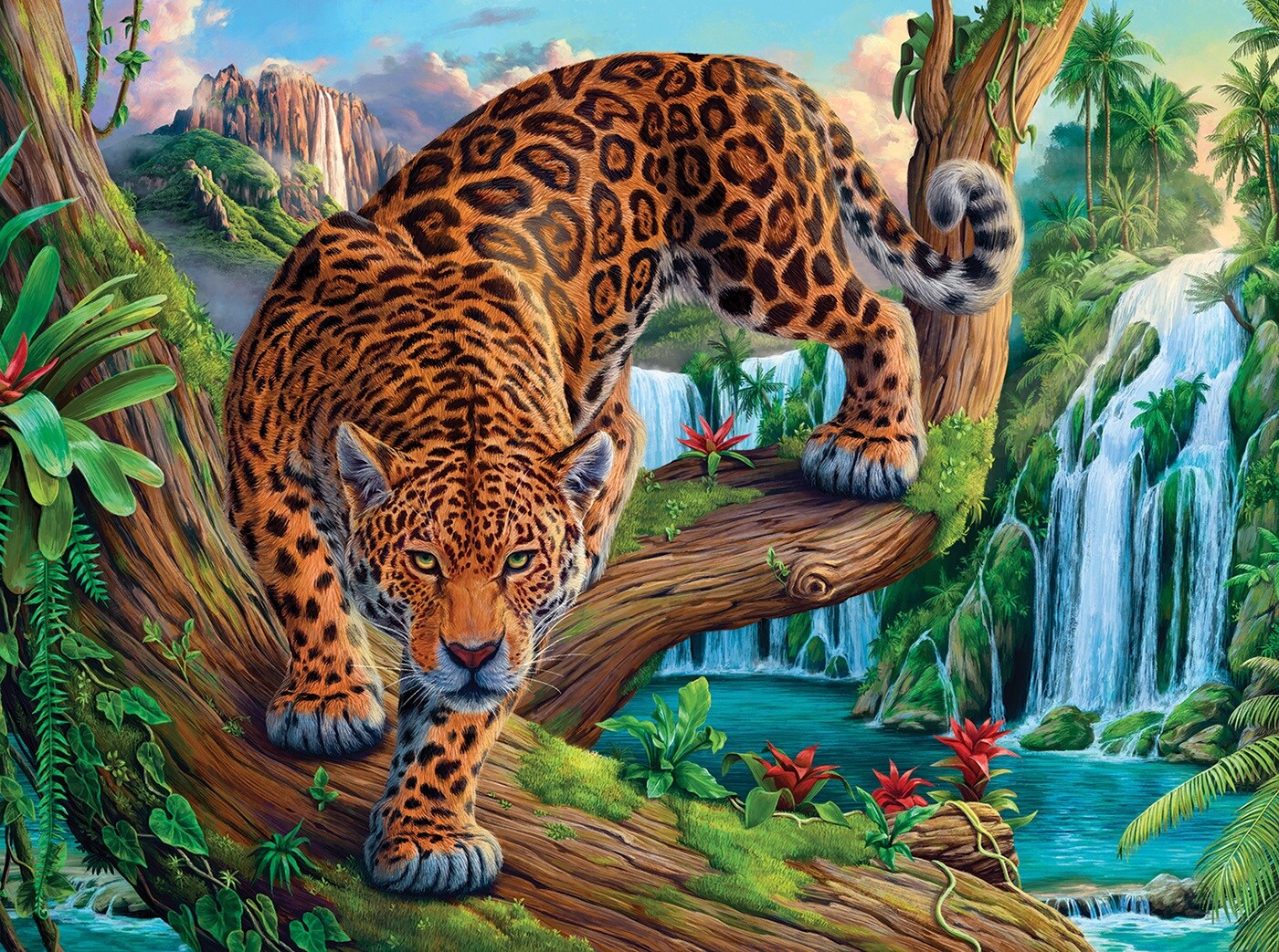 Sunsout Prowling Leopard 1000 pc   Jigsaw Puzzle 42901