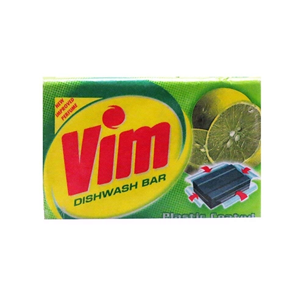 Vim   Dishwash Bar With Plastic Coated- Lemon (200g Approx.) 106606