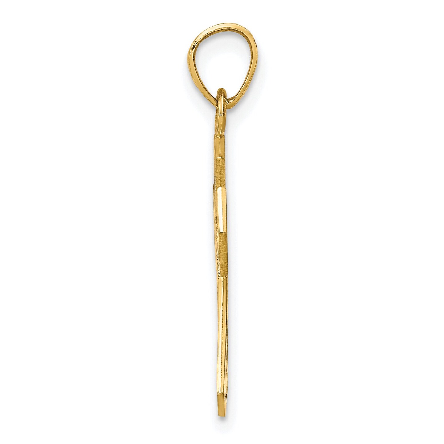 10K Gold Cross Charm Pendant Jewelry 25 x 13mm