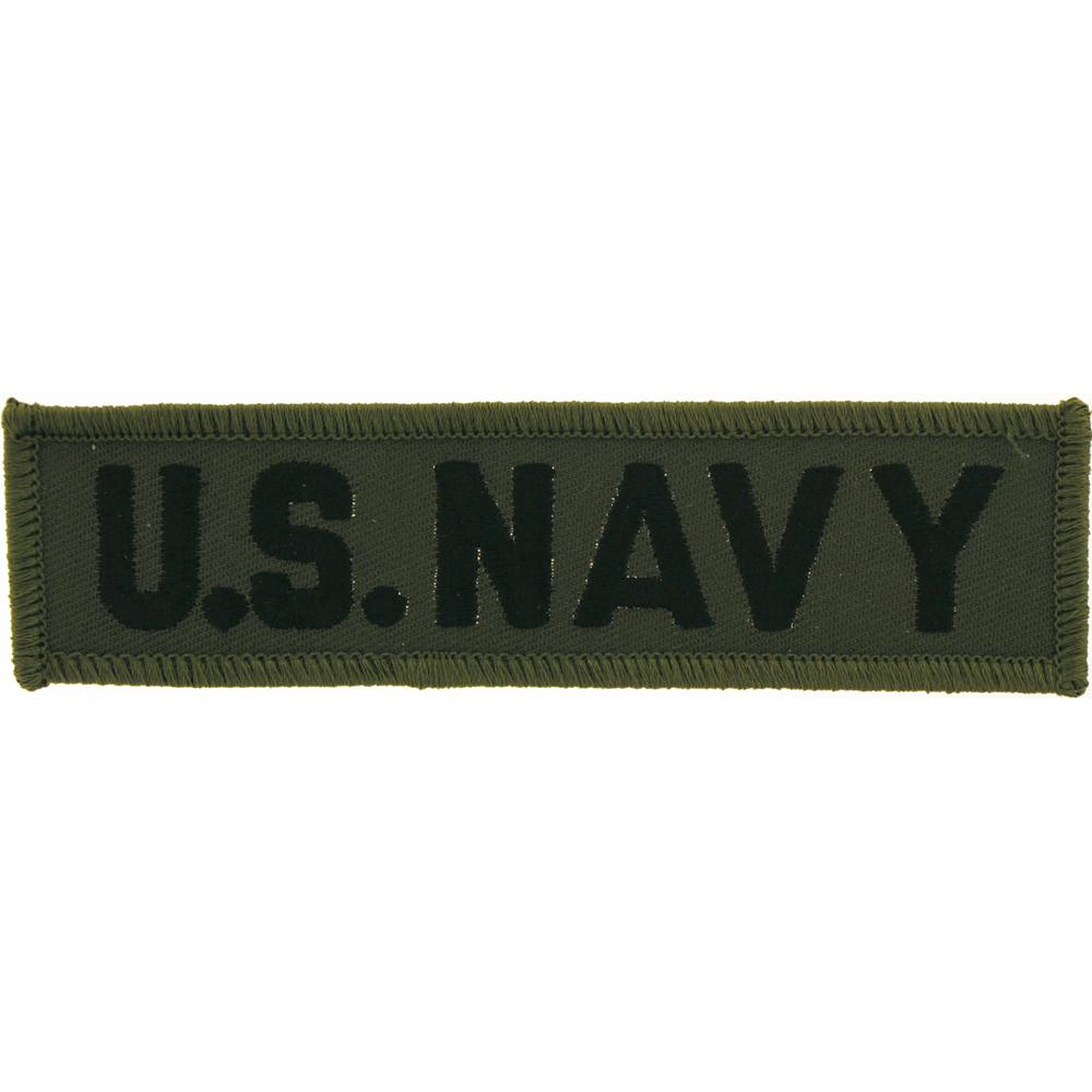 EagleEmblems PM0105 Patch-USN,TAB,US.Navy (Subdued) (1.25x4.75&#x27;&#x27;)