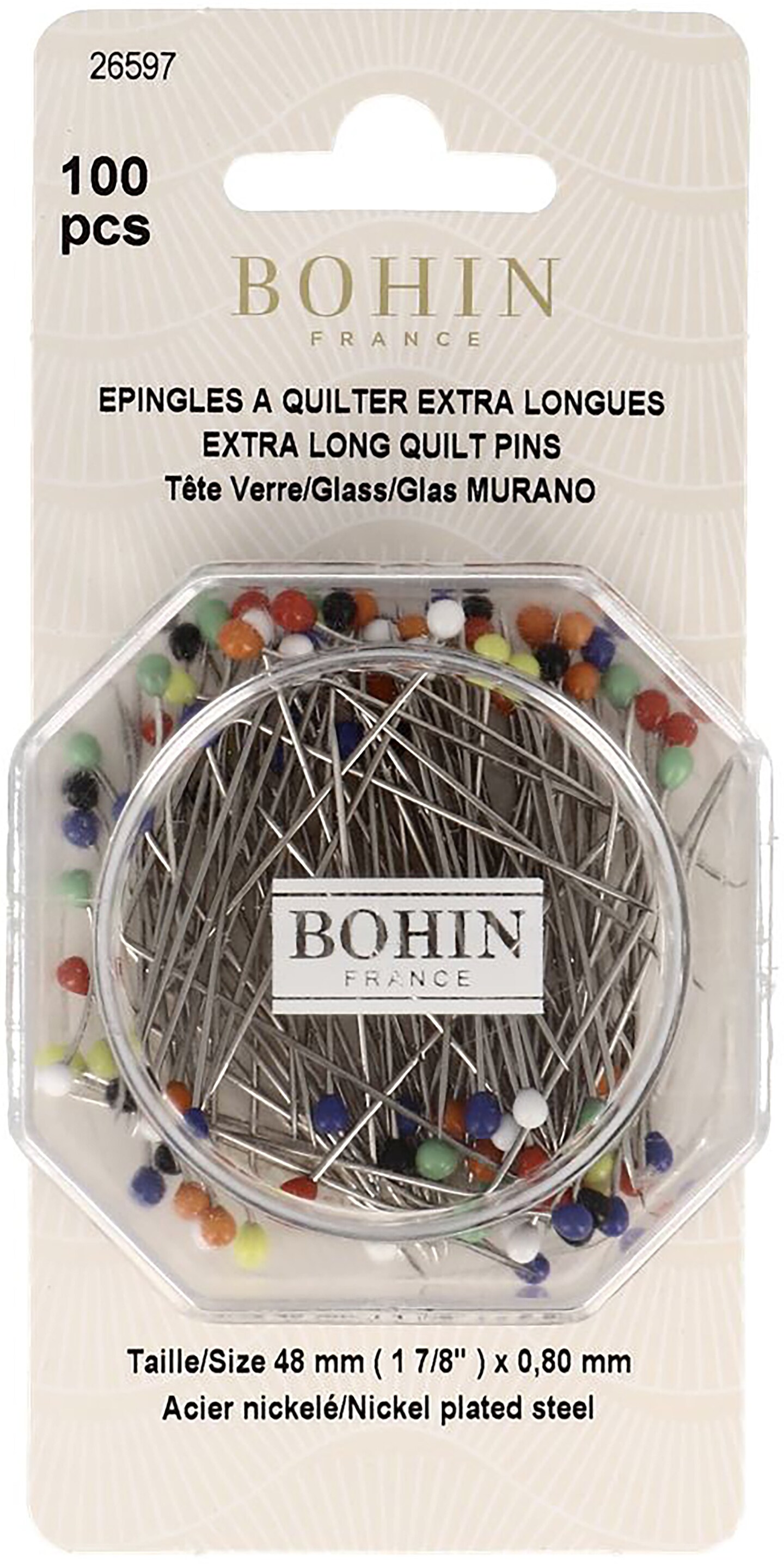 Bohin Glass Head Pins