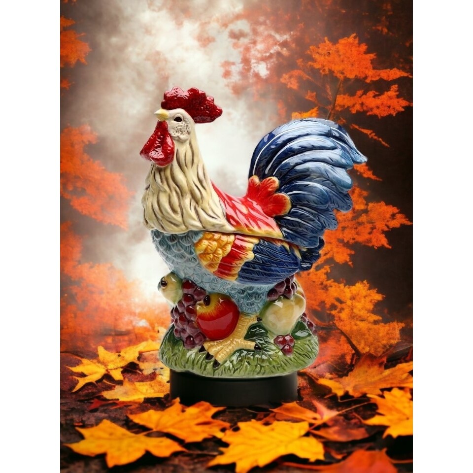 Ceramic Colorful Rooster Cookie Jar, Home Decor Decoration Room ceramic decor