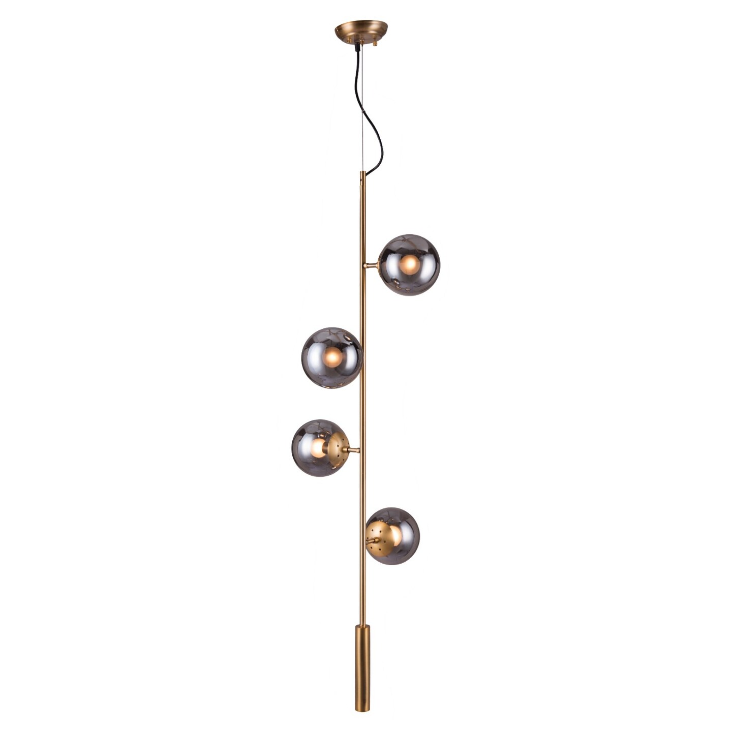 Modern Home 93.25&#x22; Brass and Black Ceiling Light Fixtures