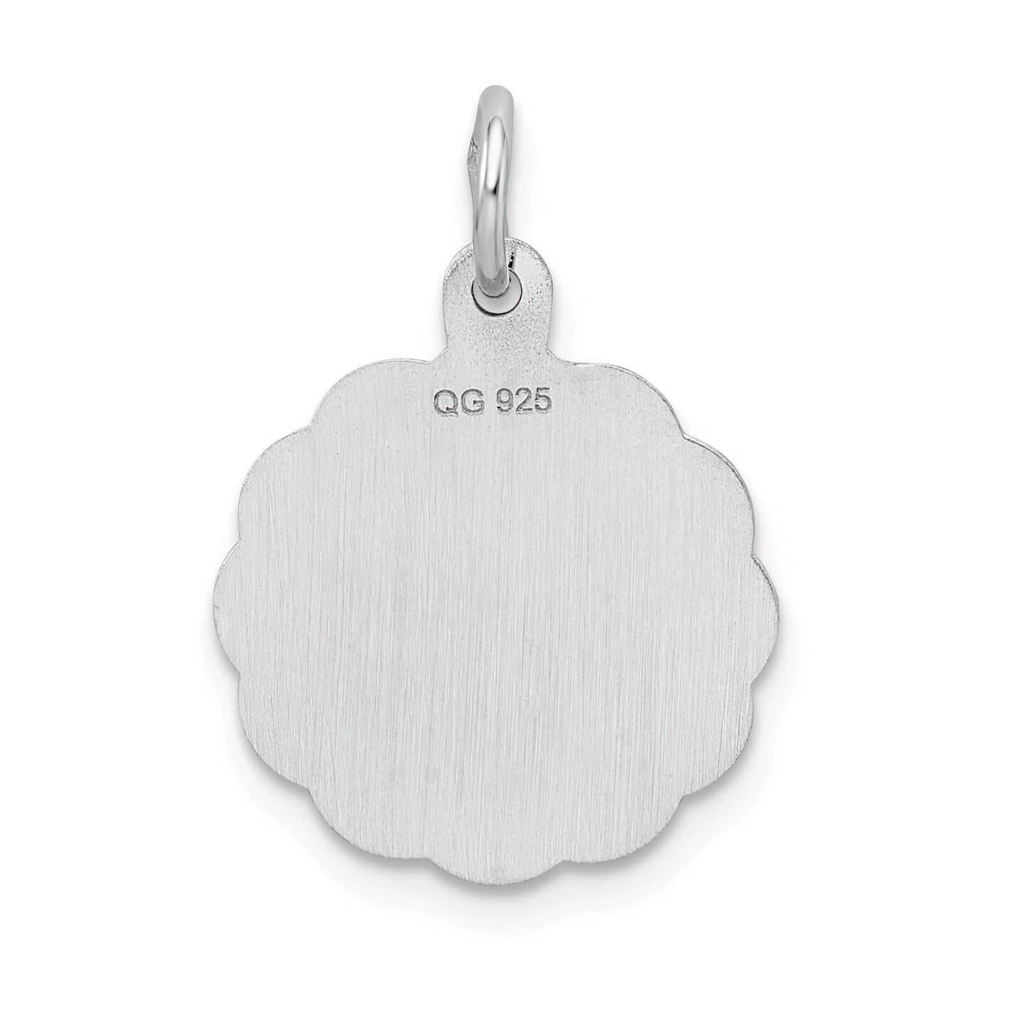 Sterling Silver Brocaded Lower Case Initial T Charm Jewerly 22mm x 16mm