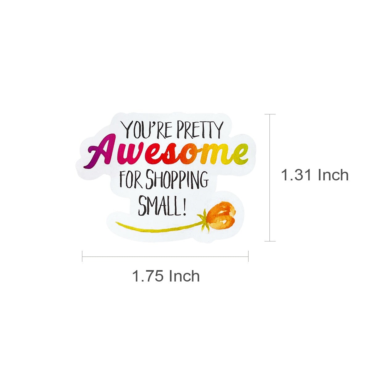 Wrapables You&#x27;re Awesome Small Business Thank You Stickers Roll, Sealing Stickers and Labels for Boxes, Envelopes, Bags and Packages (500pcs)