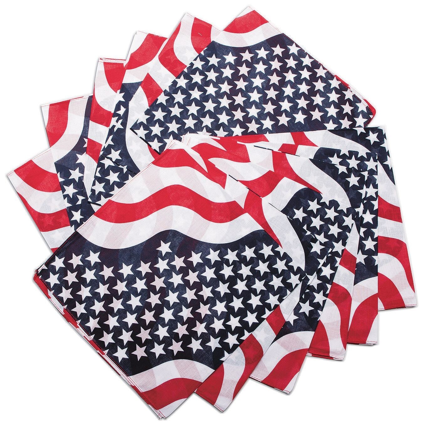 Bandanas - Patriotic Colors (Pack of 12)