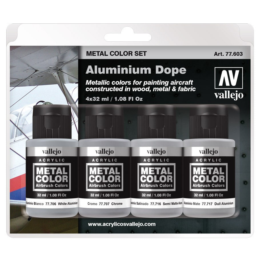 Vallejo Metal Color - Aluminium Dope 4 pack (32ml)