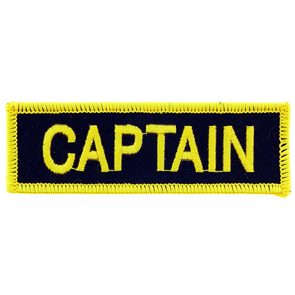 EagleEmblems PM3403 Patch-FIRE,TAB,Captain (YLW/BLK) (1.25x4'')