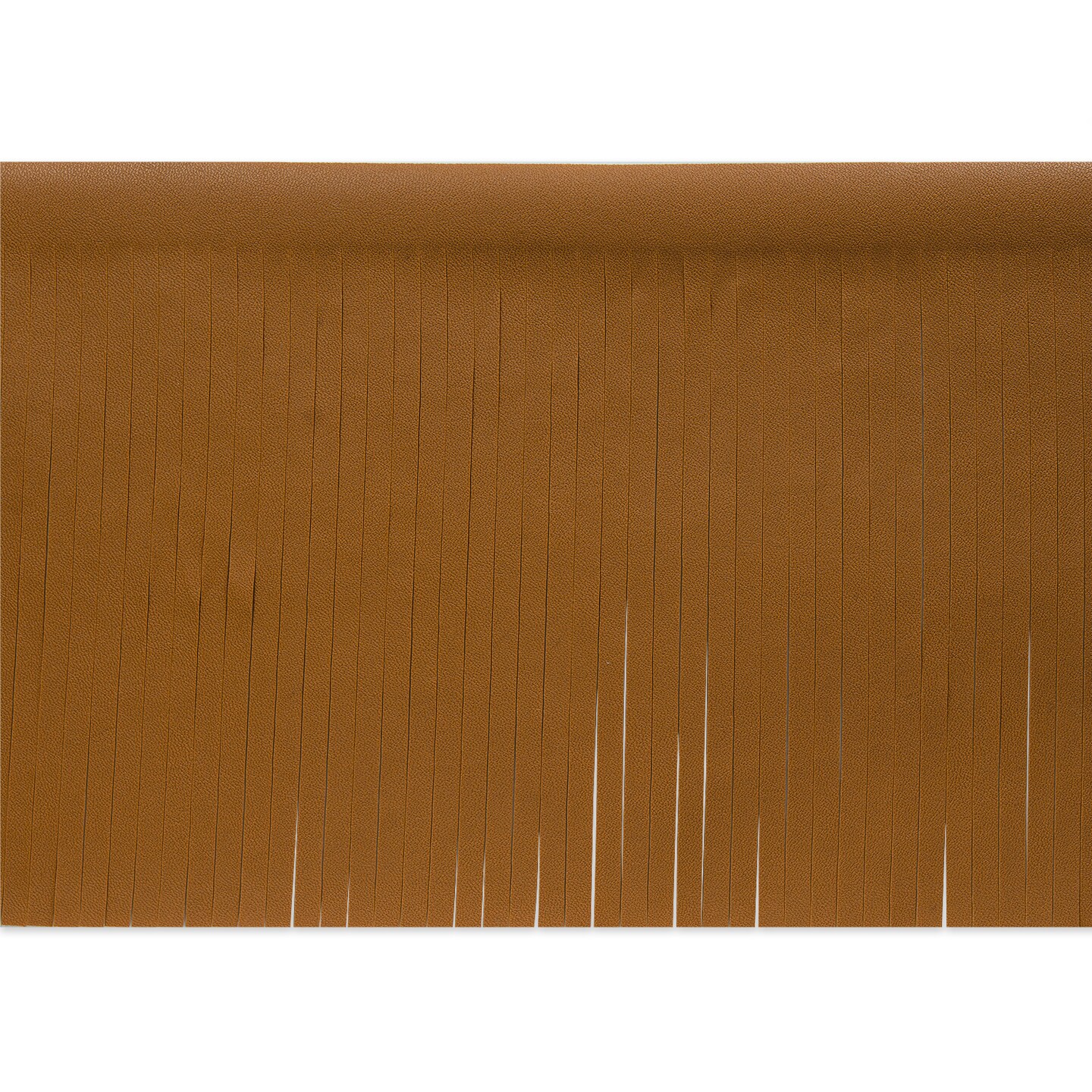 6&#x22; Matte Finish Vegan Leather Fringe Trim