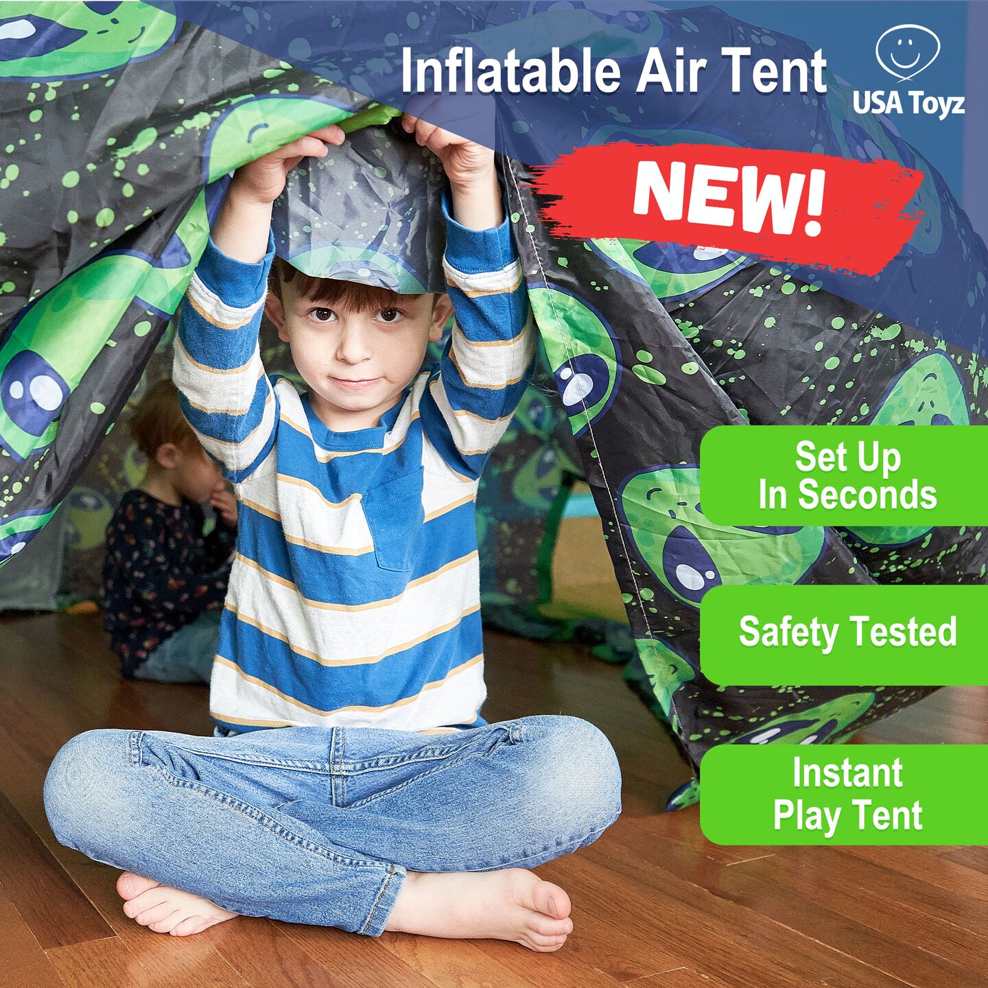 USA Toyz Air Dome Alien Pop Up Tent for Kids