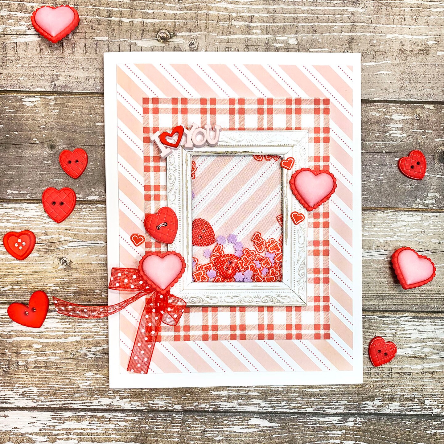 Heart Button Assortment &#x2013; 50 Red &#x26; Pink Valentine&#x2019;s Day Buttons for Sewing &#x26; Crafts &#x2013; Resin Novelty Heart Designs