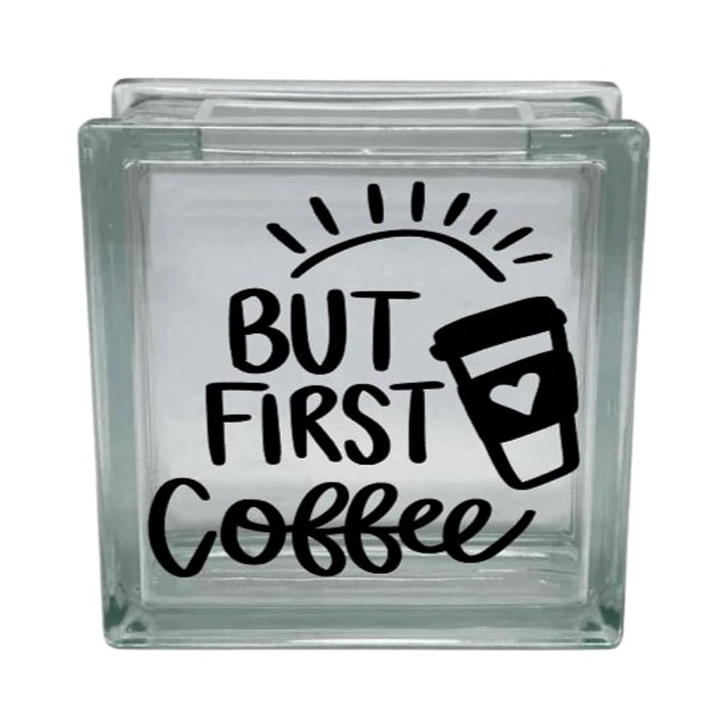 Coffee Station Vinyl Decal Sticker Craft Glass Block Coffee Station ...