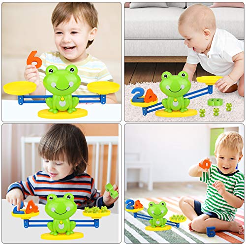 Valentines for Preschoolers Frog Balance Counting Toys for Boys &#x26; Girls Educational Number Toy Fun Children&#x27;s Gift STEM Learning Age 3+ (63 PCS)
