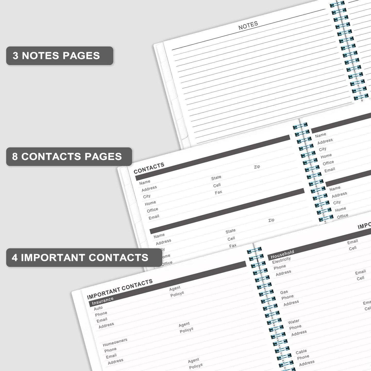 2024-2026 Monthly Planner/Calendar - 3 Year Monthly Planner 2024-2026, 36 Months Planner from Jan 2024 to Dec 2026, 9&#x27;&#x27; x 11&#x27;&#x27;, 36 Months Tabs, Double-Side Pocket, Holidays, Notes Pages