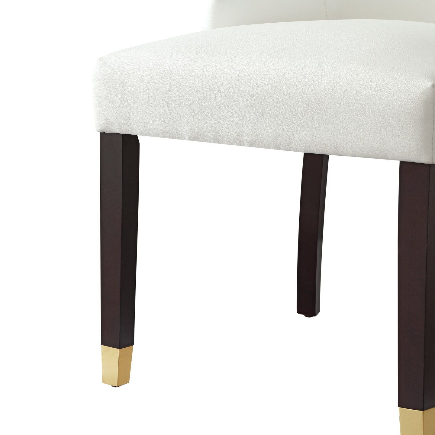 Cora Velvet/PU Leather Metal Tip Leg Dining Chair (Set of 2)