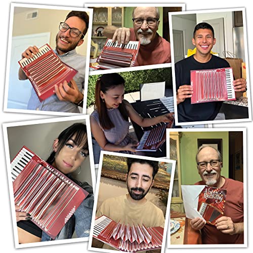 Accordion Birthday Card – Open/Close to Play 'Happy Birthday' - Music Present for Men, Present for Musicians, Birthday Card for Kids & Men, Birthday Pop Up Card, Bday Greeting Cards