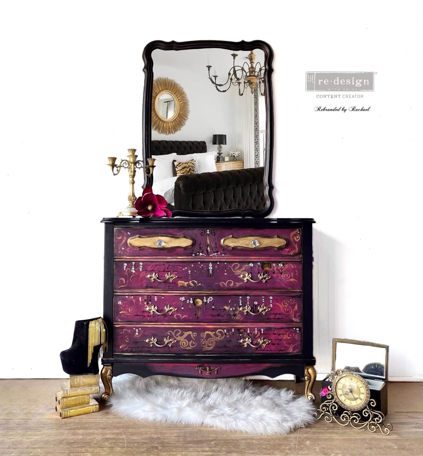 Redesign With Prima Decor Stencils Cece - Mix & Style - Glam Punk - 5 pcs, 12"x12" sheet size each 655350657079