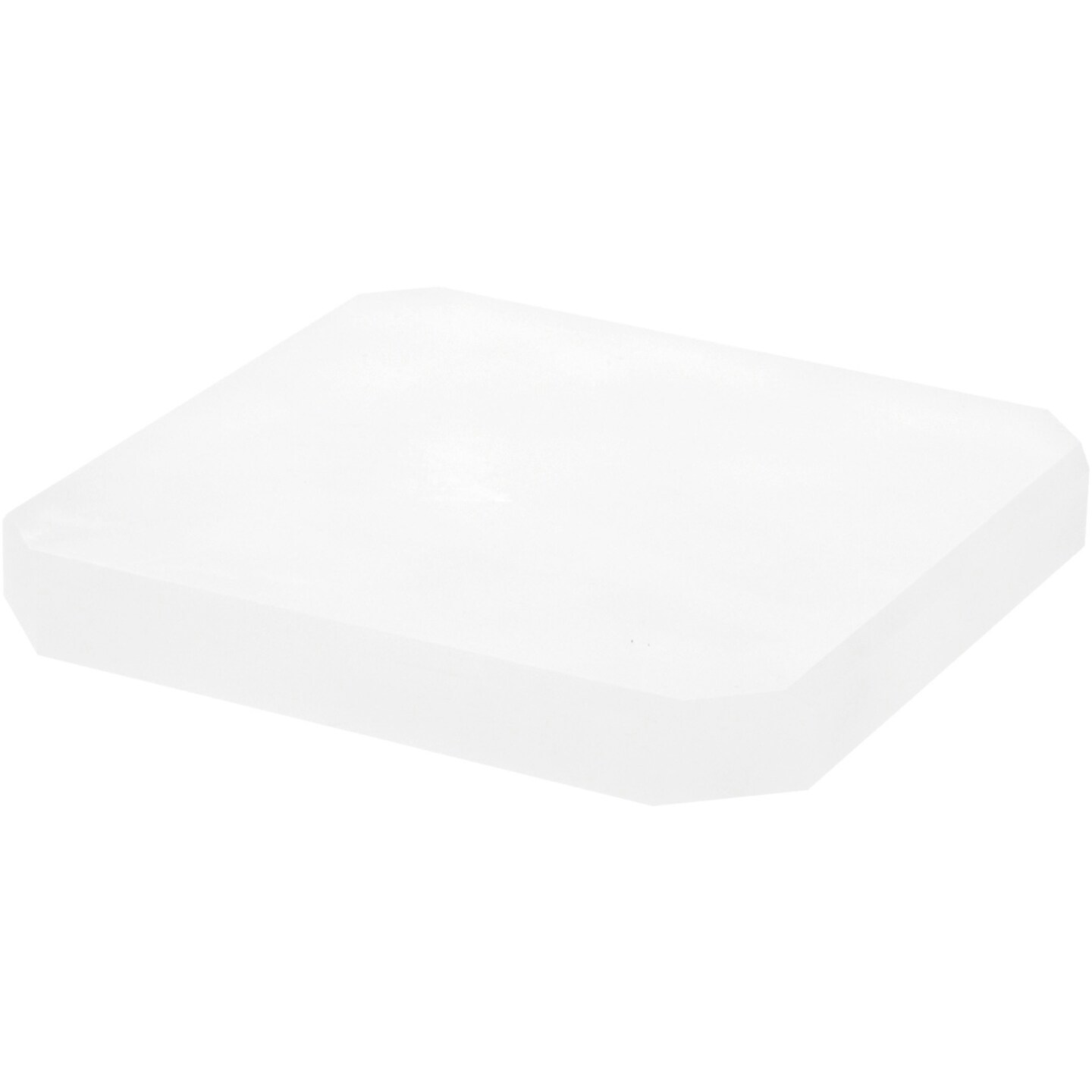 Plymor Frosted Acrylic Beveled Corner-Cut Display Base, 6&#x22; W x 6&#x22; D x 0.75&#x22; H
