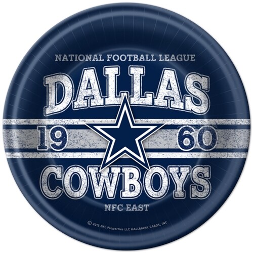 9&#x22; NFL Dallas Cowboys Plates