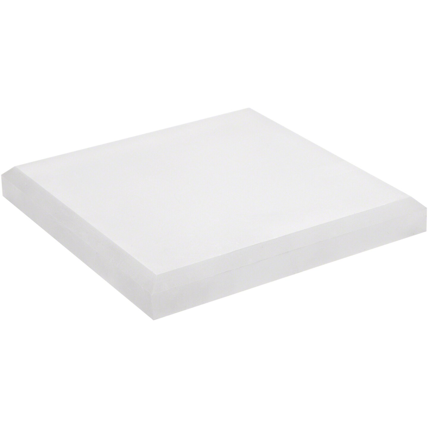 Plymor Frosted Acrylic Square Beveled Display Base, 6&#x22; W x 6&#x22; D x 0.75&#x22; H