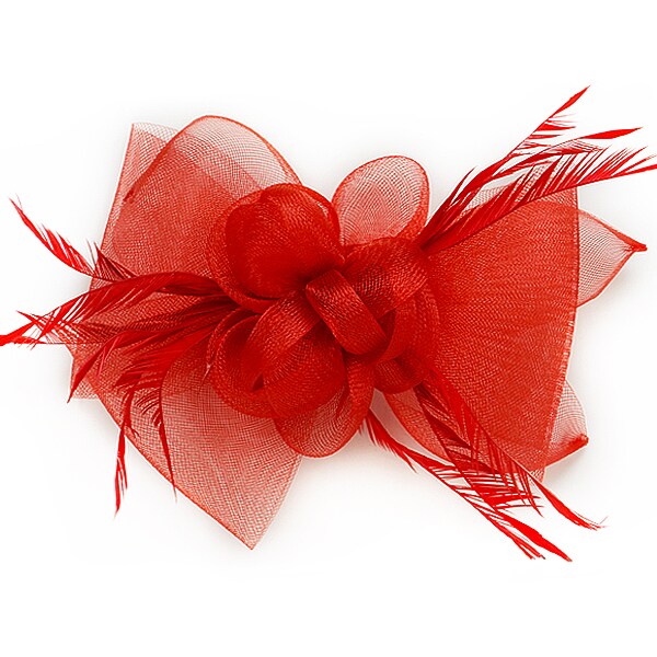 Marguerite Feather Hairclip  10&#x22; x 4 1/2&#x22;