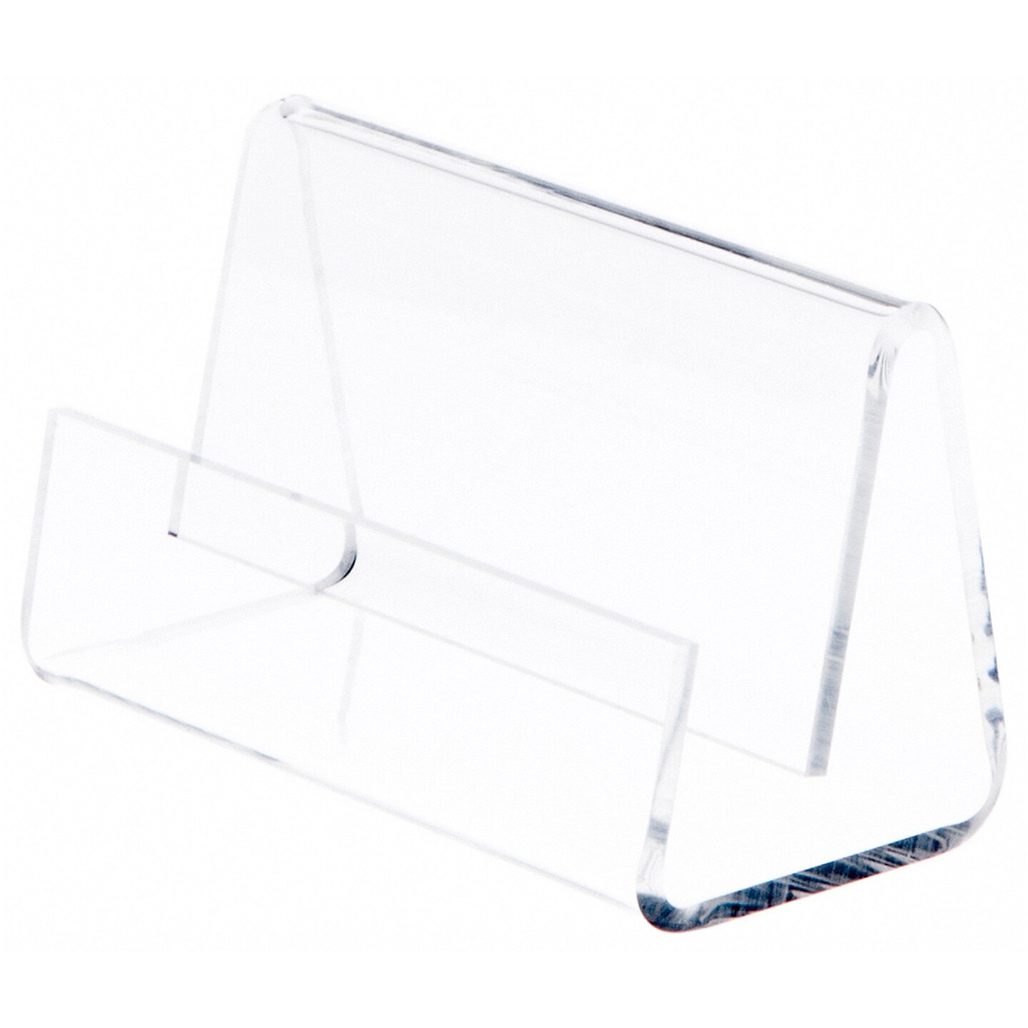 Plymor Clear Acrylic Deluxe Business Card / Postcard Holder, 3.5&#x22; W x 2.875&#x22; D x 2.125&#x22; H
