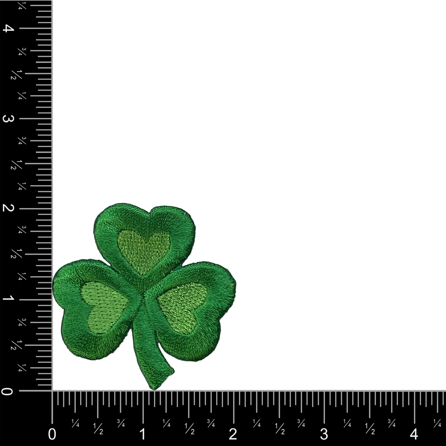 2&#x22; Shamrock, Clover, St Patrick&#x27;s Day, Irish, Embroidered, Iron on Patch