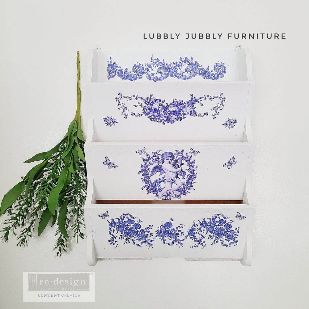 Redesign With Prima Decor Small Transfers - French Bue - 3 sheets , 6&#x22;x12&#x22; 655350656683